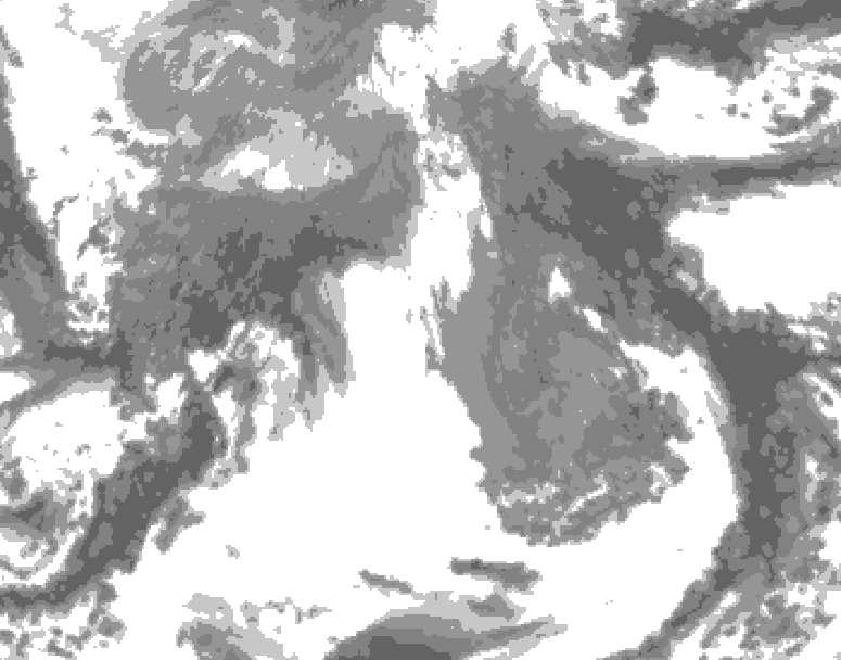 GDPS total cloud 174 hour forecast chart for Canada based on 2026/04/13 1200Z data