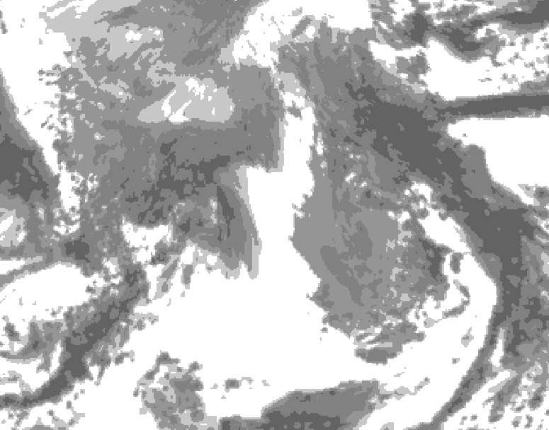 GDPS total cloud 180 hour forecast chart for Canada based on 2026/04/13 1200Z data