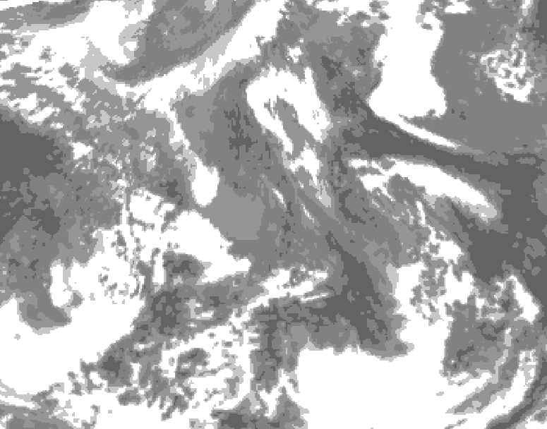 GDPS total cloud 228 hour forecast chart for Canada based on 2026/04/13 1200Z data