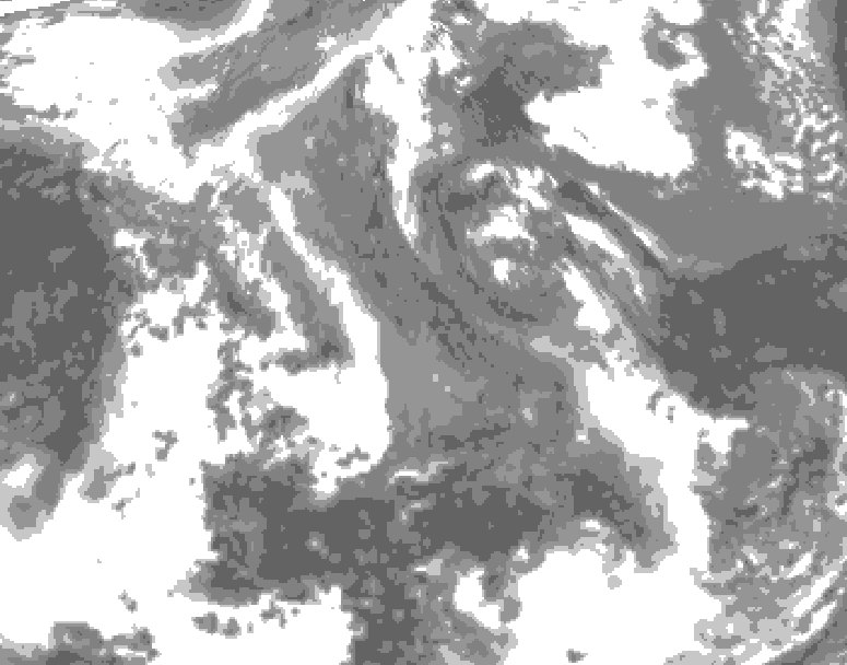 GDPS total cloud 240 hour forecast chart for Canada based on 2026/04/13 1200Z data