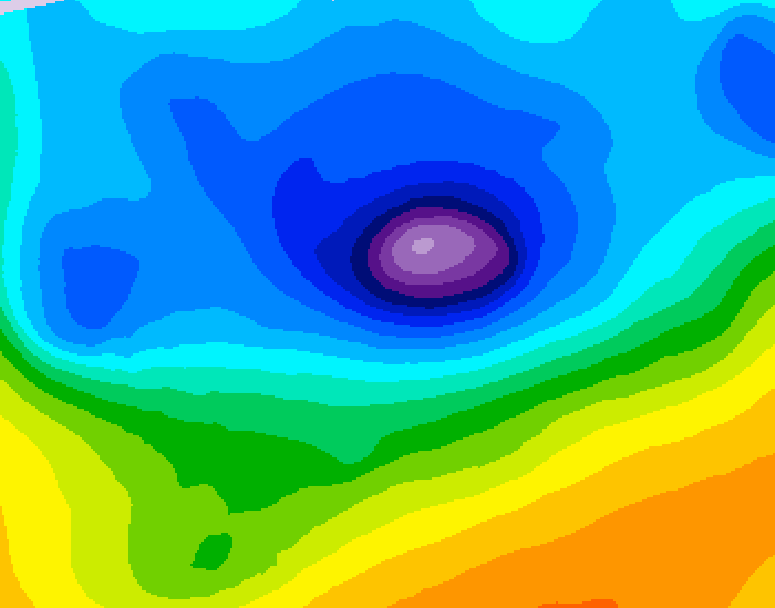 GDPS 500 millibar geopotential height 012 hour forecast chart for Canada based on 2026/04/14 0000Z data