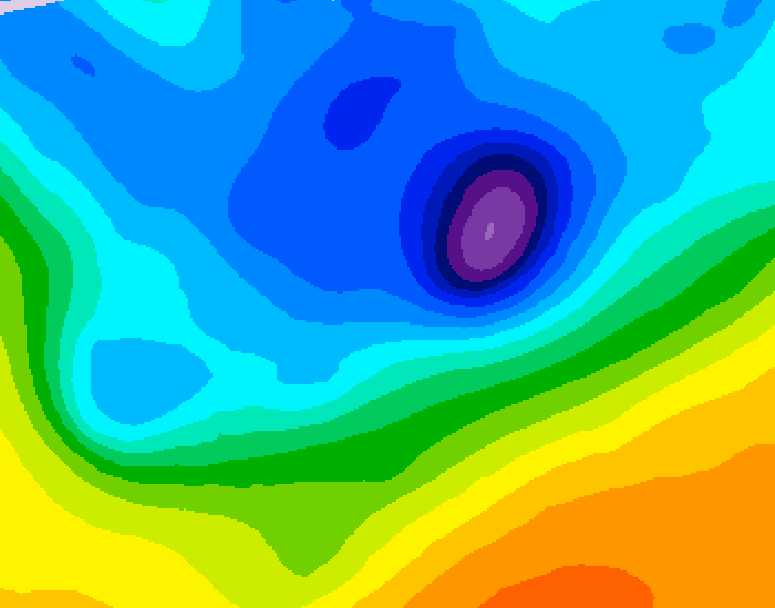 GDPS 500 millibar geopotential height 042 hour forecast chart for Canada based on 2026/04/14 0000Z data