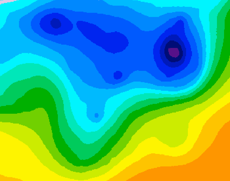 GDPS 500 millibar geopotential height 096 hour forecast chart for Canada based on 2026/04/14 0000Z data