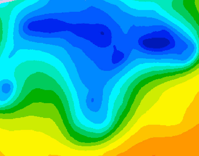 GDPS 500 millibar geopotential height 114 hour forecast chart for Canada based on 2026/04/14 0000Z data