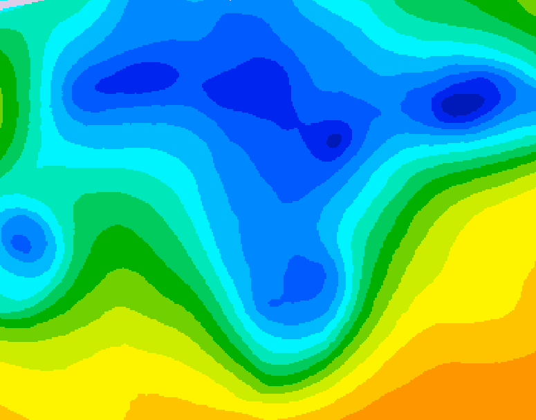 GDPS 500 millibar geopotential height 126 hour forecast chart for Canada based on 2026/04/14 0000Z data