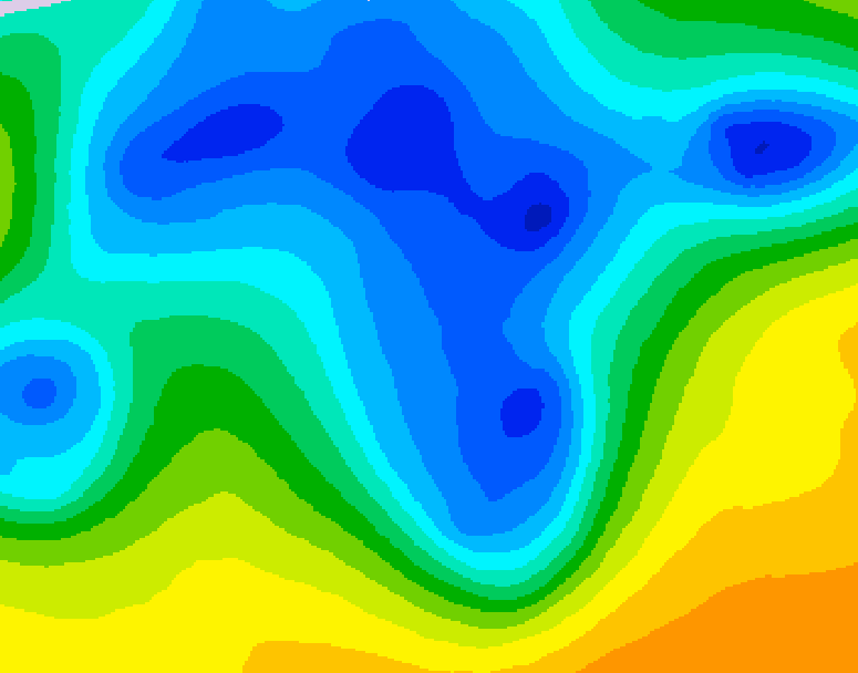GDPS 500 millibar geopotential height 132 hour forecast chart for Canada based on 2026/04/14 0000Z data