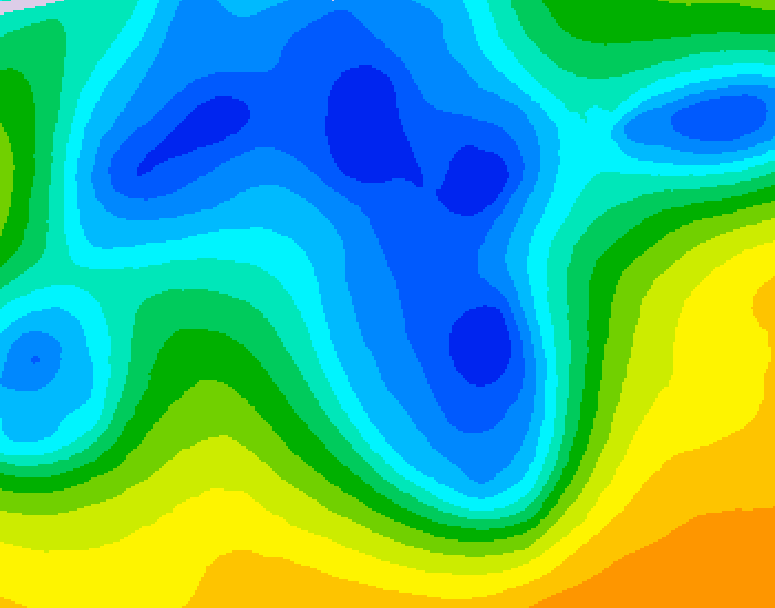 GDPS 500 millibar geopotential height 138 hour forecast chart for Canada based on 2026/04/14 0000Z data