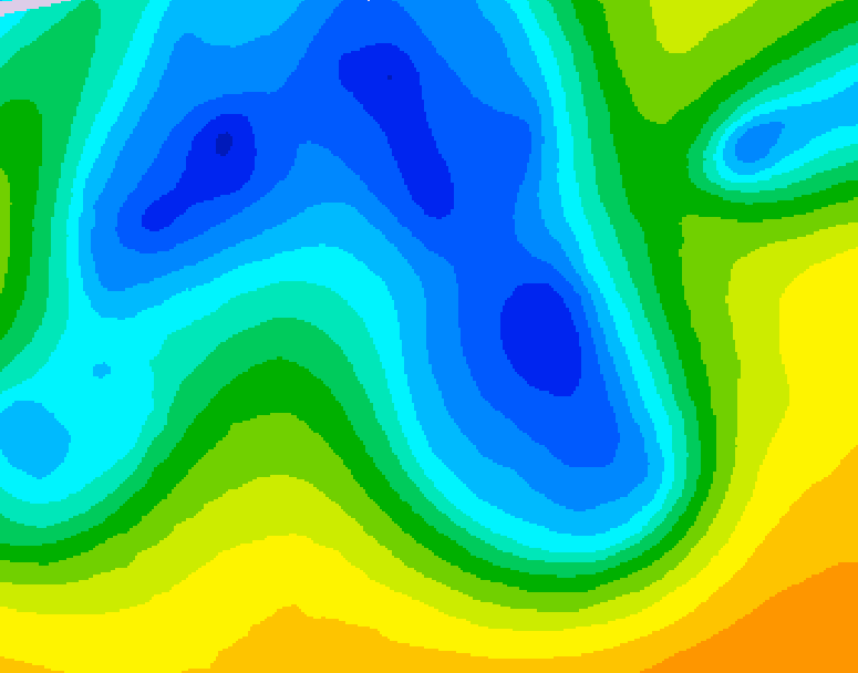 GDPS 500 millibar geopotential height 150 hour forecast chart for Canada based on 2026/04/14 0000Z data