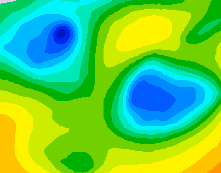 GDPS 500 millibar geopotential height 222 hour forecast chart for Canada based on 2026/04/14 0000Z data