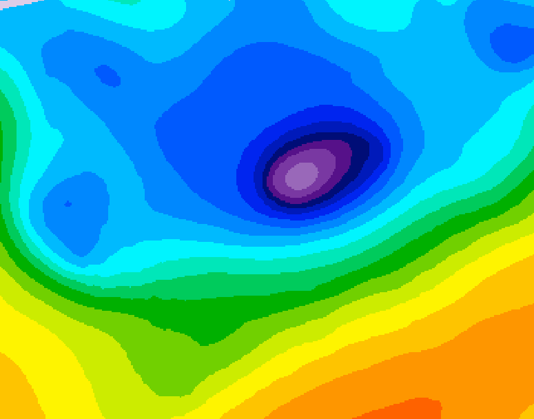 GDPS 500 millibar geopotential height 012 hour forecast chart for Canada based on 2026/04/14 1200Z data