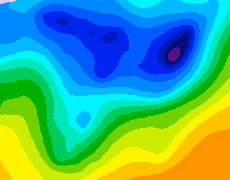 GDPS 500 millibar geopotential height 072 hour forecast chart for Canada based on 2026/04/14 1200Z data