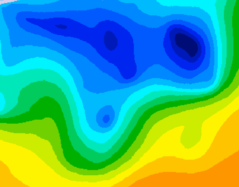 GDPS 500 millibar geopotential height 090 hour forecast chart for Canada based on 2026/04/14 1200Z data
