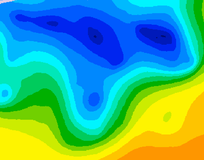 GDPS 500 millibar geopotential height 096 hour forecast chart for Canada based on 2026/04/14 1200Z data