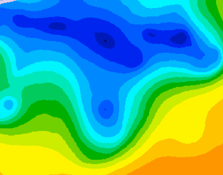 GDPS 500 millibar geopotential height 102 hour forecast chart for Canada based on 2026/04/14 1200Z data