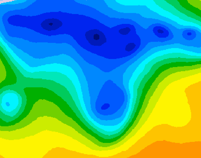 GDPS 500 millibar geopotential height 114 hour forecast chart for Canada based on 2026/04/14 1200Z data