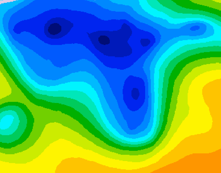GDPS 500 millibar geopotential height 126 hour forecast chart for Canada based on 2026/04/14 1200Z data