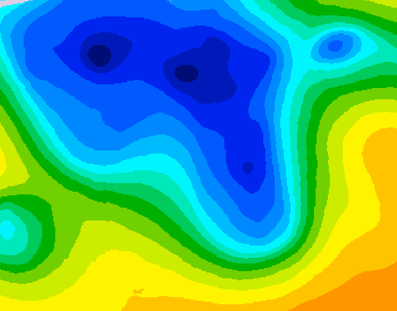 GDPS 500 millibar geopotential height 132 hour forecast chart for Canada based on 2026/04/14 1200Z data