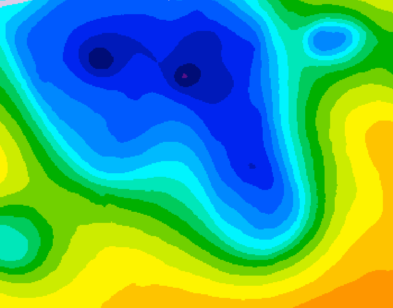 GDPS 500 millibar geopotential height 138 hour forecast chart for Canada based on 2026/04/14 1200Z data