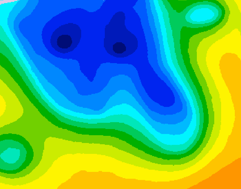 GDPS 500 millibar geopotential height 150 hour forecast chart for Canada based on 2026/04/14 1200Z data