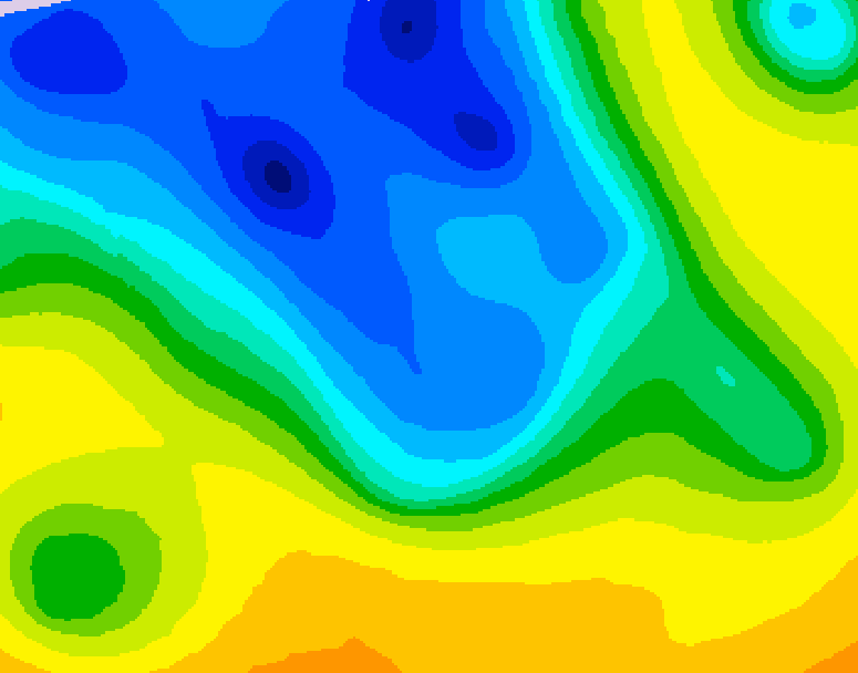 GDPS 500 millibar geopotential height 186 hour forecast chart for Canada based on 2026/04/14 1200Z data