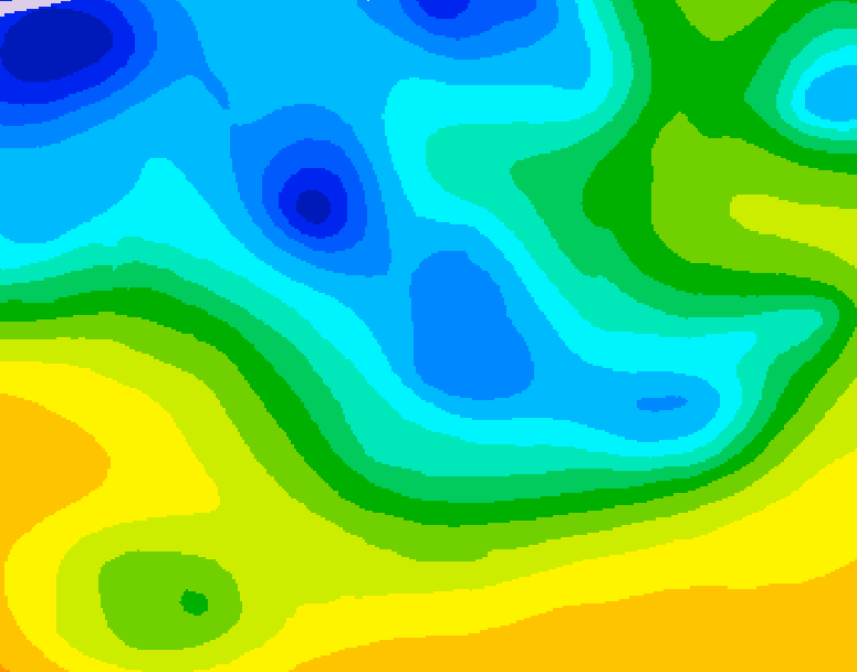 GDPS 500 millibar geopotential height 222 hour forecast chart for Canada based on 2026/04/14 1200Z data