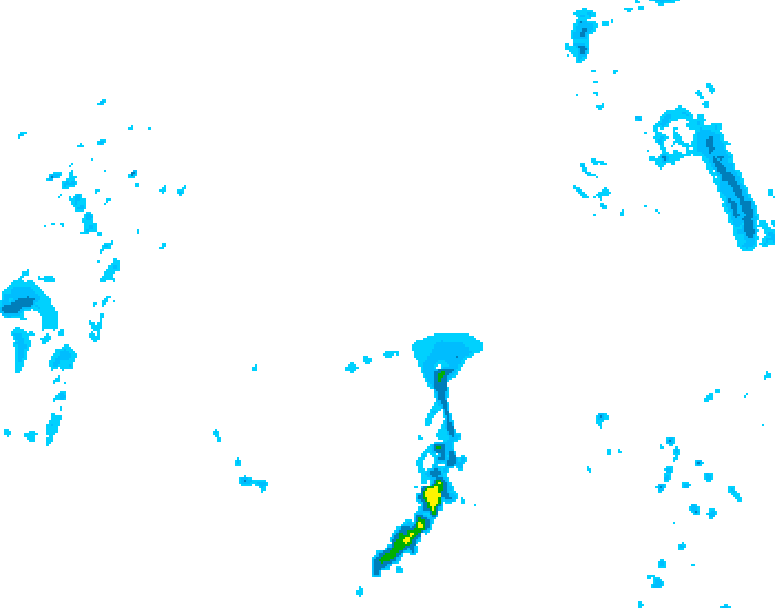 GDPS precipitation 102 hour forecast chart for Canada based on 2026/04/14 0000Z data