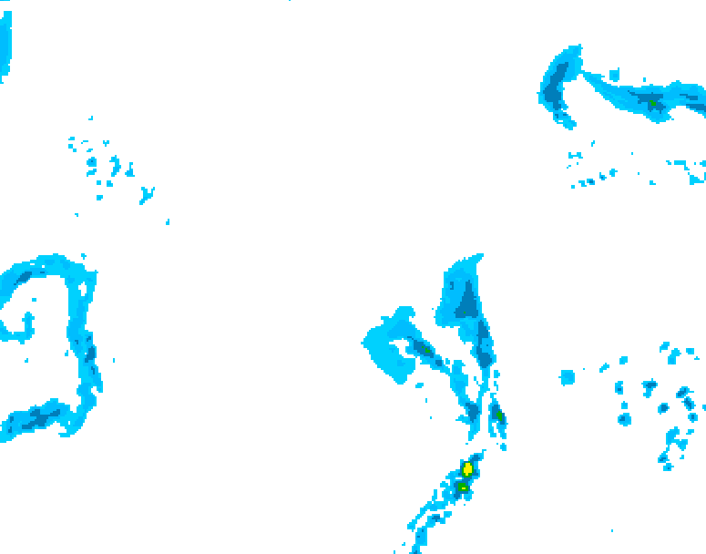 GDPS precipitation 120 hour forecast chart for Canada based on 2026/04/14 0000Z data
