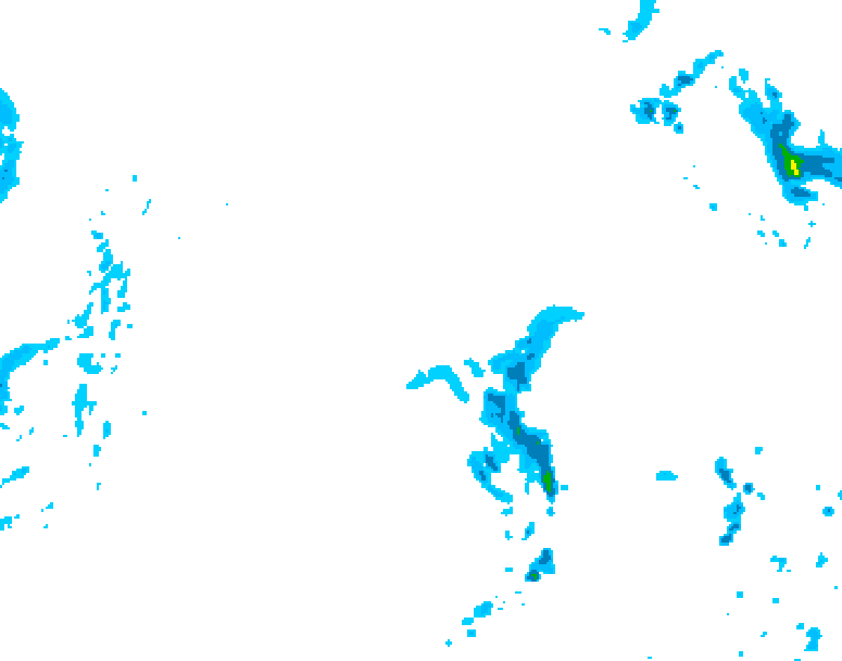 GDPS precipitation 102 hour forecast chart for Canada based on 2026/04/14 1200Z data