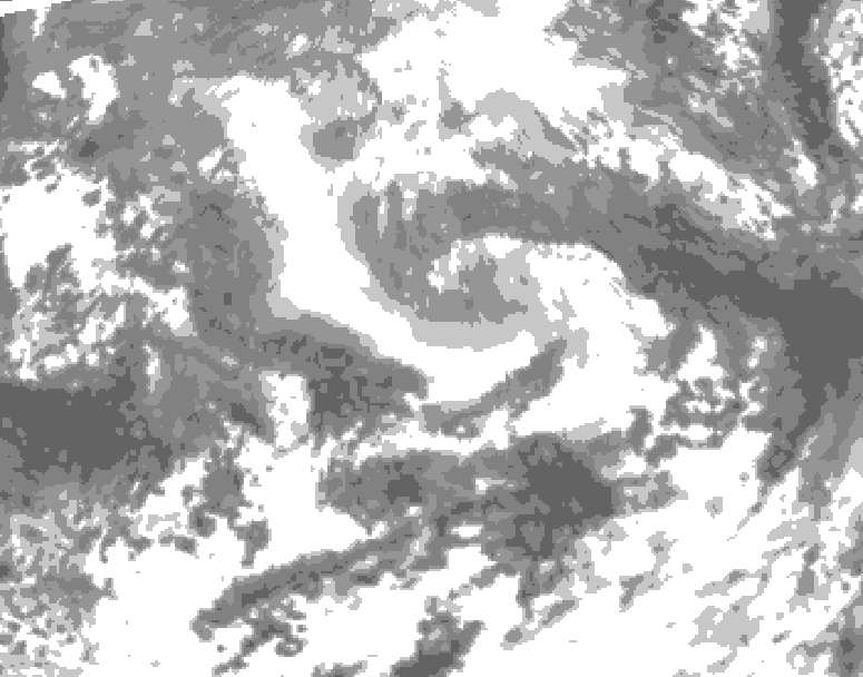 GDPS total cloud 012 hour forecast chart for Canada based on 2026/04/14 0000Z data