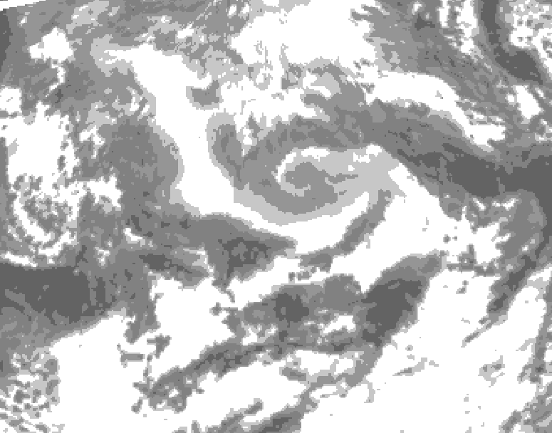 GDPS total cloud 018 hour forecast chart for Canada based on 2026/04/14 0000Z data