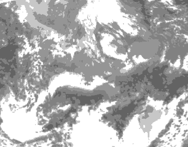GDPS total cloud 072 hour forecast chart for Canada based on 2026/04/14 0000Z data