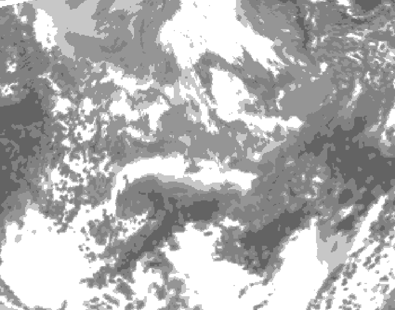 GDPS total cloud 078 hour forecast chart for Canada based on 2026/04/14 0000Z data