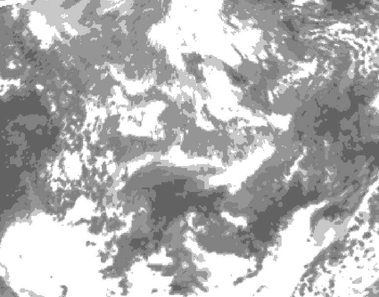 GDPS total cloud 084 hour forecast chart for Canada based on 2026/04/14 0000Z data