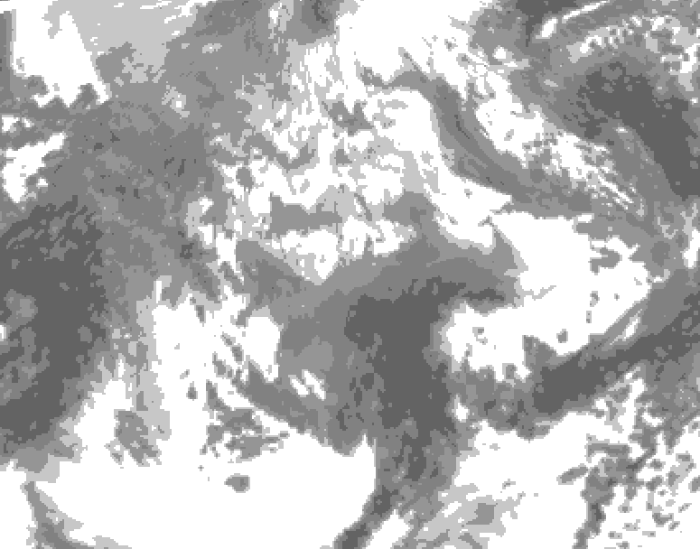 GDPS total cloud 108 hour forecast chart for Canada based on 2026/04/14 0000Z data