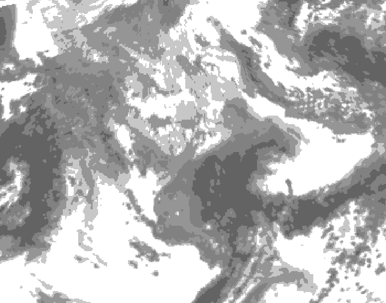 GDPS total cloud 114 hour forecast chart for Canada based on 2026/04/14 0000Z data