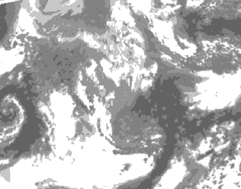 GDPS total cloud 126 hour forecast chart for Canada based on 2026/04/14 0000Z data