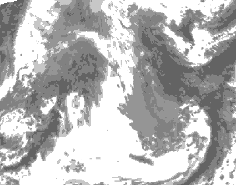 GDPS total cloud 162 hour forecast chart for Canada based on 2026/04/14 0000Z data