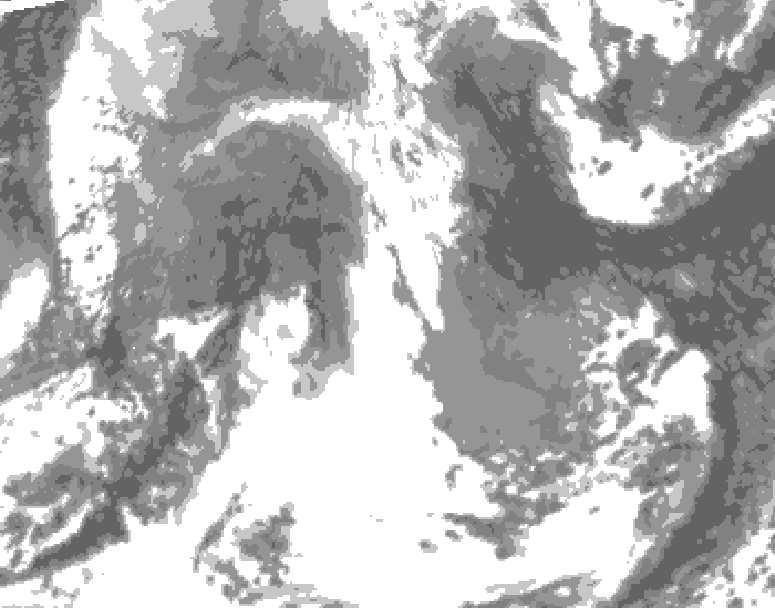 GDPS total cloud 168 hour forecast chart for Canada based on 2026/04/14 0000Z data