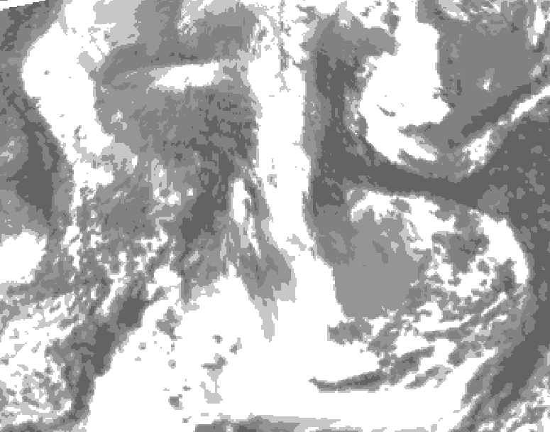 GDPS total cloud 180 hour forecast chart for Canada based on 2026/04/14 0000Z data