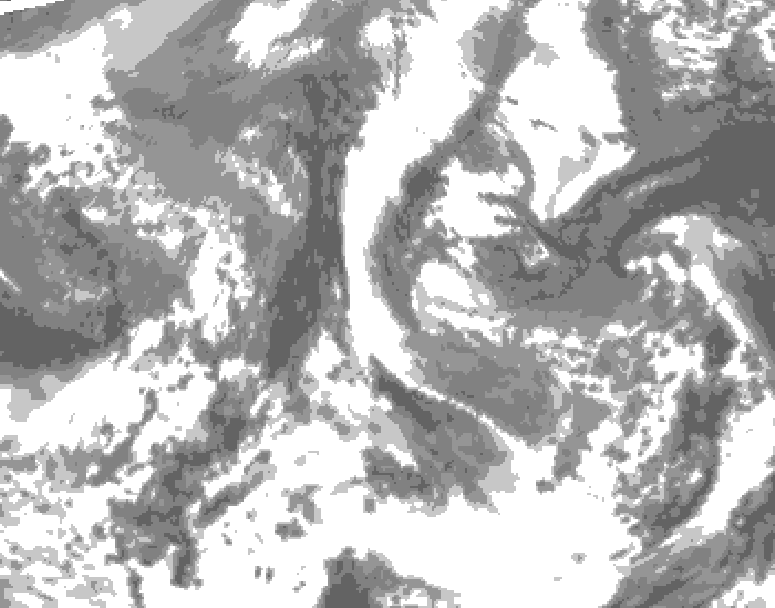 GDPS total cloud 198 hour forecast chart for Canada based on 2026/04/14 0000Z data