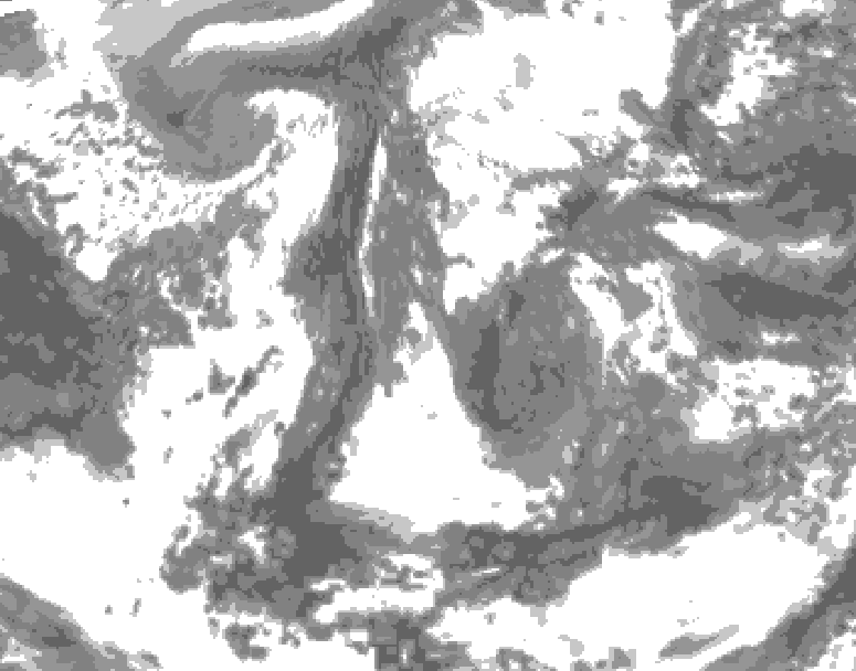 GDPS total cloud 222 hour forecast chart for Canada based on 2026/04/14 0000Z data