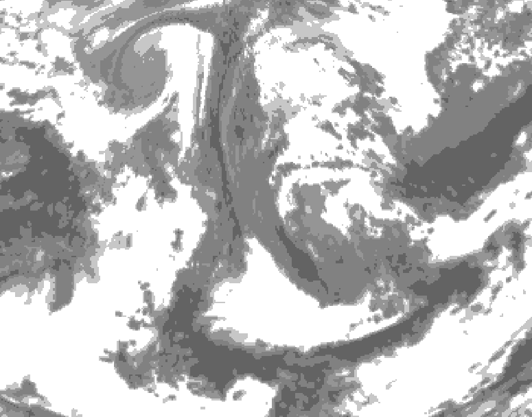 GDPS total cloud 234 hour forecast chart for Canada based on 2026/04/14 0000Z data