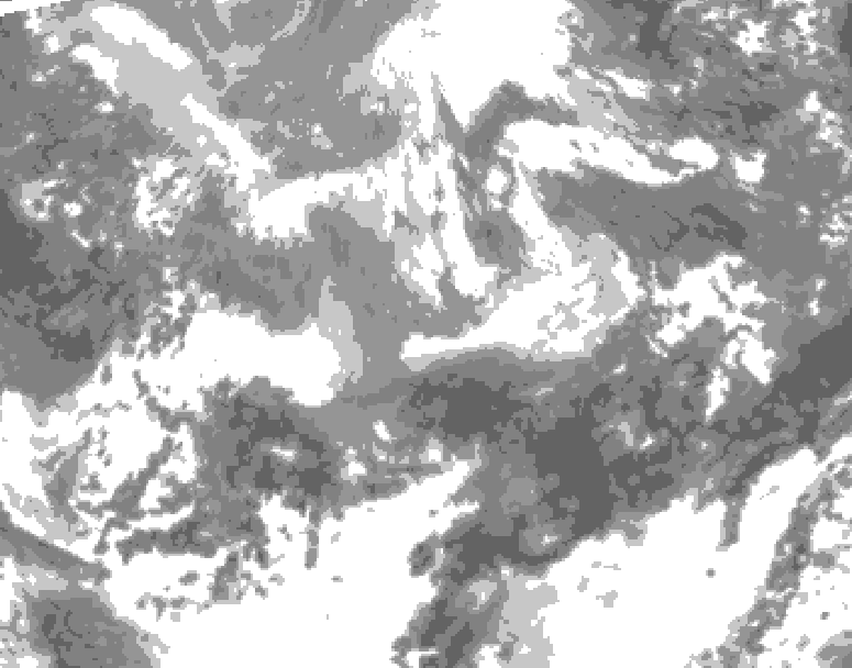 GDPS total cloud 042 hour forecast chart for Canada based on 2026/04/14 1200Z data