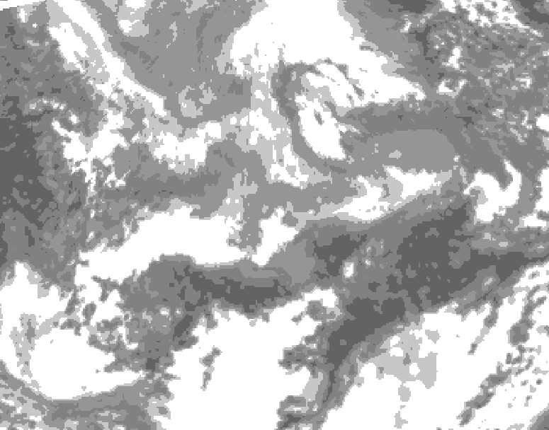GDPS total cloud 054 hour forecast chart for Canada based on 2026/04/14 1200Z data