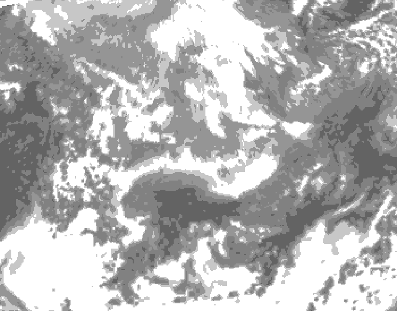 GDPS total cloud 072 hour forecast chart for Canada based on 2026/04/14 1200Z data