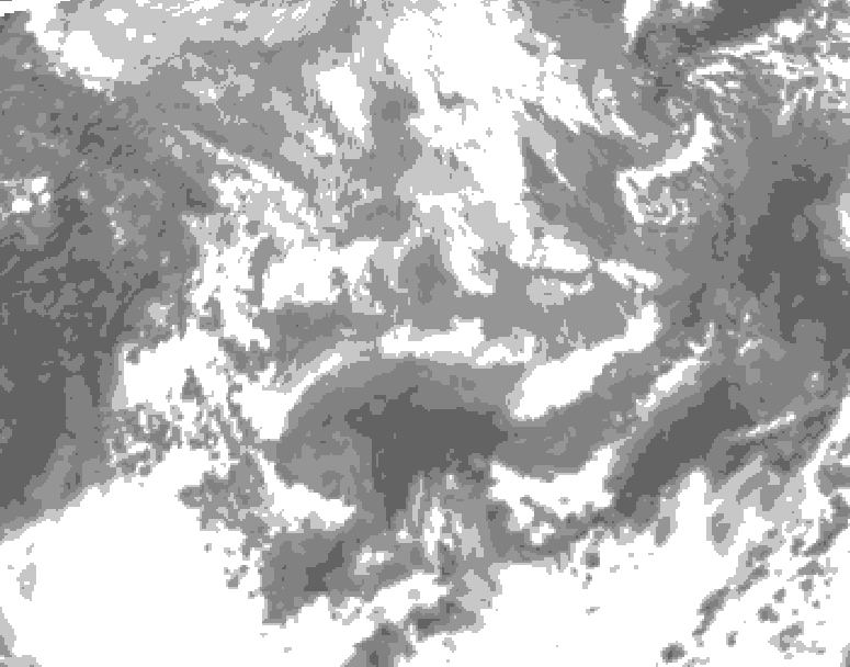 GDPS total cloud 078 hour forecast chart for Canada based on 2026/04/14 1200Z data