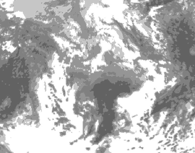 GDPS total cloud 090 hour forecast chart for Canada based on 2026/04/14 1200Z data