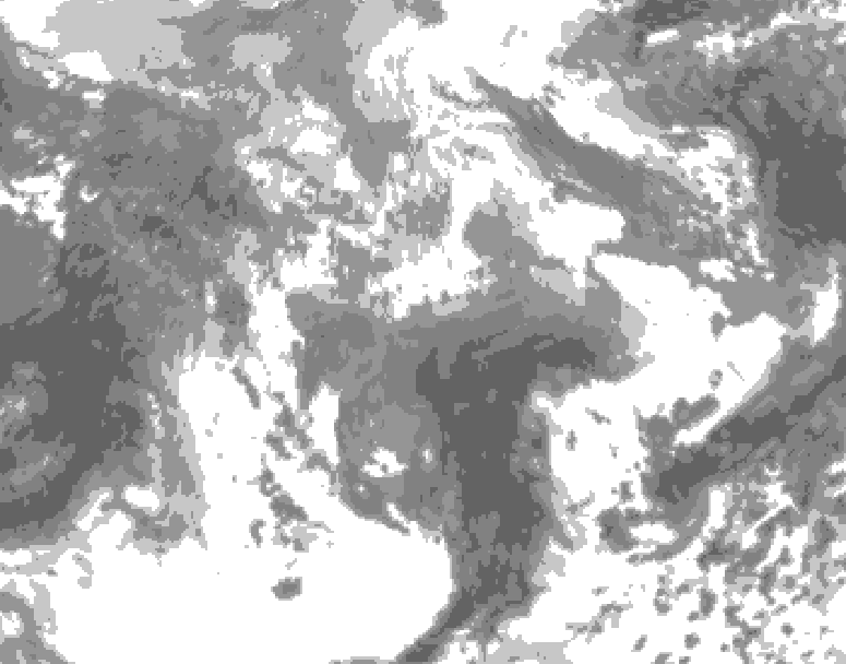 GDPS total cloud 096 hour forecast chart for Canada based on 2026/04/14 1200Z data