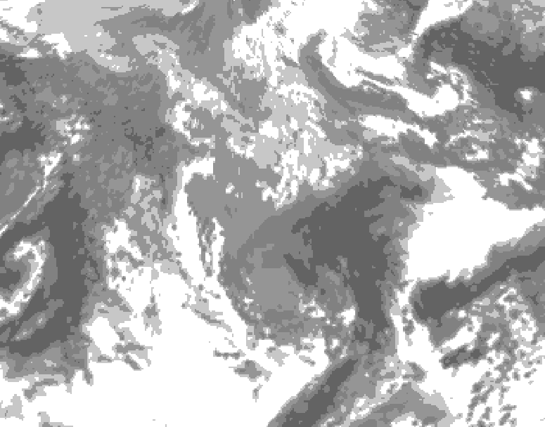 GDPS total cloud 108 hour forecast chart for Canada based on 2026/04/14 1200Z data