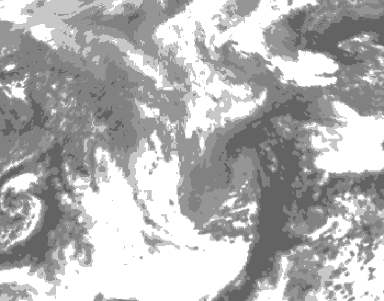 GDPS total cloud 120 hour forecast chart for Canada based on 2026/04/14 1200Z data